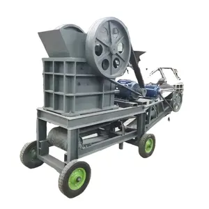 Small Portable Stone Crusher Rock Gold Mining Plant With Diesel Jaw Crusher Price For Sale