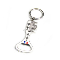 Porte-clés en métal de qualité supérieure, personnalisé, en forme de dôme en époxy, souvenir de Paris, France, vente en gros