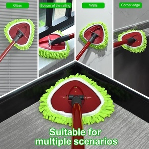 Serpillère à tête rotative en microfibre personnalisée OEM avec <span class=keywords><strong>manche</strong></span> télescopique réglable de rechange - Product Image 1