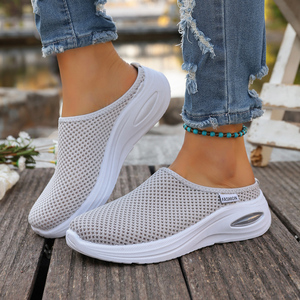 Esenciales para Viajar, Nuevas Pantuflas de Mujer con Parte Superior de Malla Transpirable, Suela Gruesa, Estilo Minimalista Ligero, Temporada de Primavera, PVC - Product Image 5
