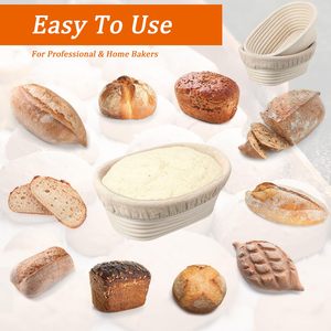 Oval Silicone Bread Proofing Basket Kit with Liner Dough Scraper Cleaning <b>Brush</b> Lame Essential Baking Supplies - Product Image 6