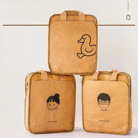Sac pour ordinateur de transport en papier Dupont Tyvek marron écologique imprimé avec logo personnalisé sac à dos étanche pour ordinateur portable