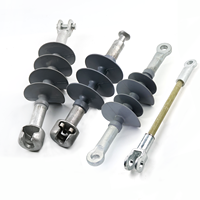 Isolateur de suspension composite polymère pour ligne de transmission haute tension 11KV 33KV, en caoutchouc silicone HTV, certifié IEC 61109