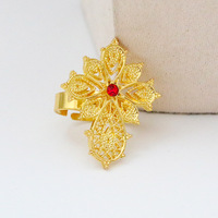 Collier et boucles d'oreilles en or éthiopien, ensemble de bijoux africains pour fête, accessoires pour filles d'Érythrée