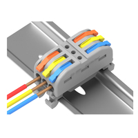 Bloc de bornes 2 pôles vers 2 pôles à montage sur rail DIN, connecteur de câblage 2,5 mm² pour panneau de commande et distribution