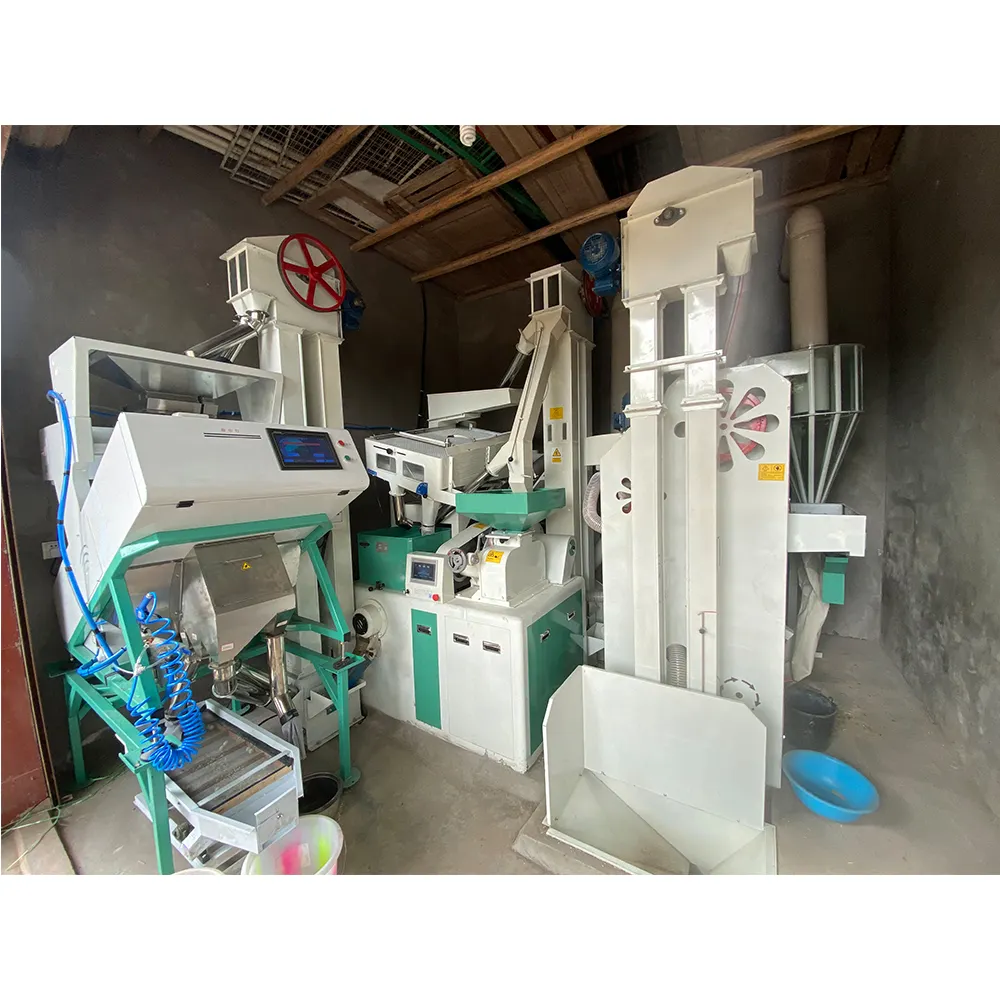 15-20 ton/day Complete-set Full Function Automatic Rice Milling Production Line with de-stoner grader color sorter