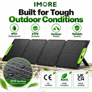 Panneau solaire monocristallin 300W, design ETFE 4 volets avec connecteurs MC4 pour camping-car, caravane, camping, voyage et alimentation de secours - Product Image 3