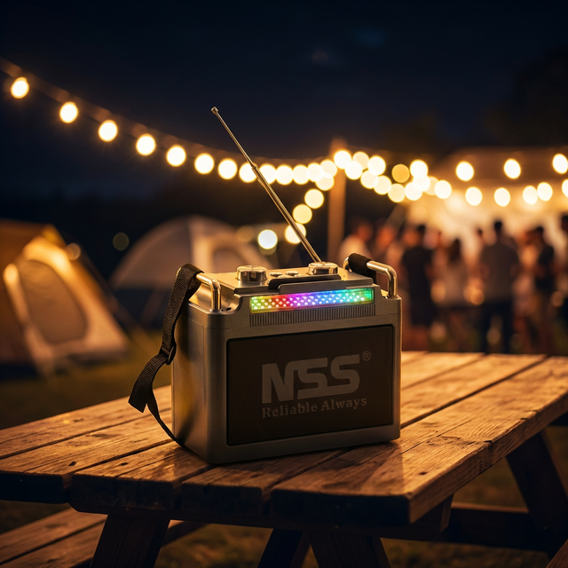 ELETREE NS-692S Portable Solar BT Speaker with RGB Light FM Radio USB TF Player Rechargeable Outdoor Party Wireless Speaker