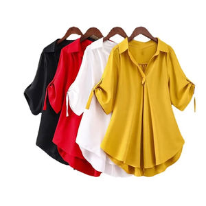 Chemisier décontracté élégant pour femmes Boho Top Excellente qualité avec décoration en dentelle à motif solide et subtil Usage quotidien à manches courtes - Product Image 5