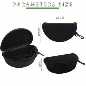 Portable <b>Sun</b> Beach <b>Glasses</b> <b>Case</b> Travel Waterproof Zipper Solar Eyeglasses Storage With Compact EVA and Leather Carry <b>Case</b> - Product Image 6