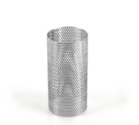 Tube en treillis métallique en acier inoxydable 40 µm, filtre cylindrique, maille métallique expansée en forme de losange