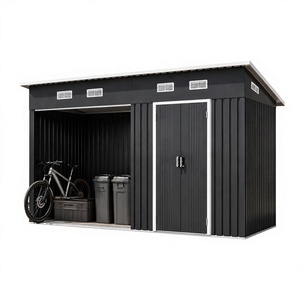 Abri <span class=keywords><strong>de</strong></span> jardin commercial en métal, abri pour vélos, rangement pour bacs, abri utilitaire extérieur, pour cour, vente en gros, OEM, ODM, commandes en gros - Product Image 1