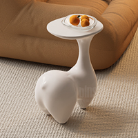 Table d'appoint sculpturale en forme de lapin |   Table basse de style crème moderne en gros pour canapé et salon