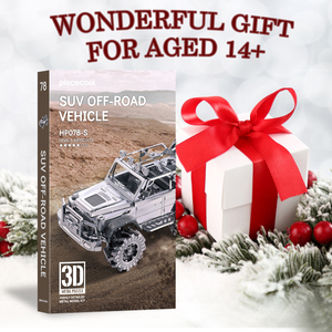 Nouveauté cadeaux <span class=keywords><strong>Piececool</strong></span> véhicule voiture modèles Kit de construction casse-tête 3D Puzzle anniversaire jouets bricolage artisanat Kits SUV voiture modèle Kits - Product Image 6