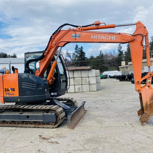 Miniexcavadora de orugas Hitachi ZX75US de 7 toneladas usada original, buen estado, motor Yanmar, bomba hidráulica, maquinaria de construcción - Product Image 1