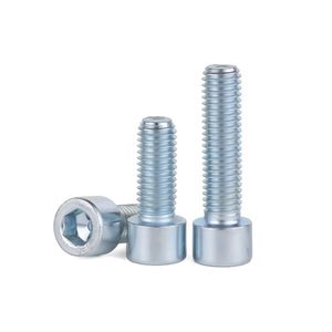 Vis à tête hexagonale zinguée bleue <span class=keywords><strong>et</strong></span> blanche DIN912 Grade 10.9 M5 M6 M8 à filetage partiel <span class=keywords><strong>pour</strong></span> kit de fixation d'ingénierie générale - Product Image 5