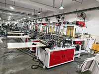 Machine de fabrication de sacs en plastique PE PP à fond scellé 4 lignes pour sacs de courses et sacs à pain HSXJ-1000