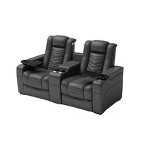 Hochwertige Heimkino-Möbel 2-Sitzer Funktionelles echtes Leder Elektrische Liege Heimkino-Sitz Kinos tuhl Sofa