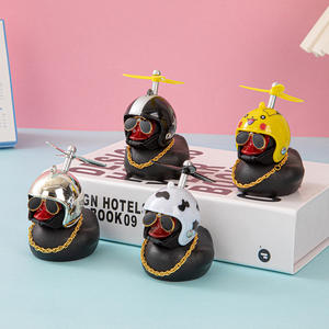 Klaxon de vélo en forme de petit canard jaune mignon, canard en caoutchouc pour enfants, décorations de voiture et de vélo - Product Image 2