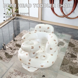 2025 Modern Infant Feeding Tray Chair Air Pump Kids' <b>Inflatable</b> Back Support <b>Sofa</b> Bear Head Print Babies' Seat for Toddlers - Product Image 5