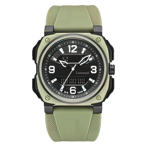 Reloj de Cuarzo de Alta Gama a Prueba de Agua con Correa de Silicona y Doble Pantalla para Hombre - Product Image 1