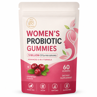 Gummies Probiotiques Personnalisées OEM/ODM pour Femmes, 5 Milliards de UFC, Canneberge, Véganes, Sans Sucre, pour le Soutien Digestif et la Santé Féminine