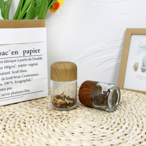 1oz 2oz 3oz 4oz Clear Child Resistant <b>Glass</b> Jar Flower <b>Packaging</b> with CR Lids - Product Image 1