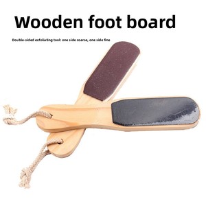 Lima de pies de doble cara con mango de madera para pedicura, eliminador de callos y talones agrietados, lima para piel dura - Product Image 2