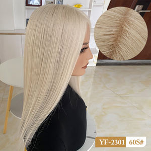 Extensiones de Cabello Humano Europeo al por Mayor, Clip en Extensiones de Cabello Rubio, Extensiones de Cabello Humano con Encaje Rubio 5x6, Base Mono Toupee para Mujer - Product Image 3