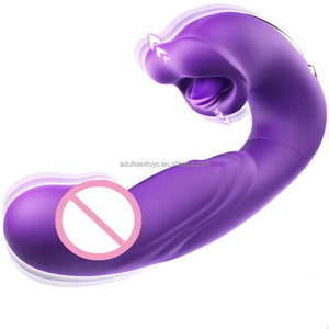 Vibratore 3 in 1 con Dildo Realistico, Lingua Vibrante <span class=keywords><strong>e</strong></span> Funzione di Sculpano, per Masturbazione Femminile, Stimolatore Clitorideo <span class=keywords><strong>e</strong></span> del Punto G, Giocattolo Sessuale per <span class=keywords><strong>Donne</strong></span> - Product Image 6