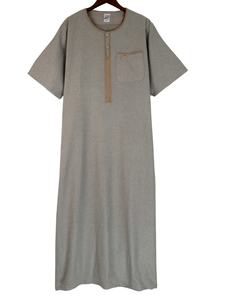 Túnica Musulmana Bordada de Manga Corta 2026, Abaya Islámica Holgada, Estilo Árabe Informal, Hecha con Estilo Tradicional - Product Image 1