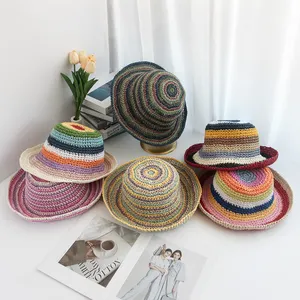 A Hot New Release In 2024 Designed For Female Outdoor Sun Protection Portable Foldable Crochet Circular Hat