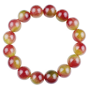 Watermelon Chalcedony <b>Bracelet</b> 8MM 10MM 12MM Round <b>Beads</b> Everyday Wear Jewelry for <b>Men</b> and Women - Product Image 5
