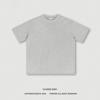 Kaos Pria Lengan Pendek Longgar Berkualitas Tinggi Antibakteri 7A Warna Solid 235G Katun 100% Sensasi Sejuk Kasual Musim Semi Musim Panas