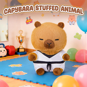 Peluche <span class=keywords><strong>de</strong></span> Capibara <span class=keywords><strong>de</strong></span> Taekwondo y Karate <span class=keywords><strong>de</strong></span> 9 Pulgadas al por Mayor, Adorable Muñeco <span class=keywords><strong>de</strong></span> Peluche <span class=keywords><strong>de</strong></span> Capibara con Uniforme <span class=keywords><strong>de</strong></span> Artes Marciales para Regalo <span class=keywords><strong>de</strong></span> Cumpleaños - Product Image 2