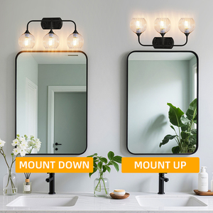 New Arrival High Performance 40W 3-<b>Light</b> Dimmable LED Mirror Modern <b>Wall</b> <b>Light</b> Living Room Bathroom Vanity Black 3-Year Warranty - Product Image 3