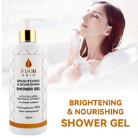 Gel Douche Naturel FDOB 400ml Blanchissant & Nourrissant Sans Hydroquinone avec Vitamine C pour Tous Types de Peau