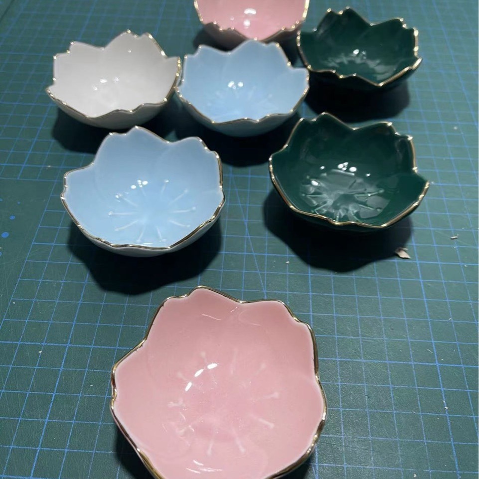 Cherry Blossoms Trinket Sauce Dish for Kitchen Seasoning