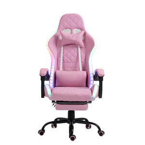 Chaises de jeu Ddp en cuir PU <span class=keywords><strong>rose</strong></span> bon marché, chaises inclinables de jeu, fauteuil de jeu de course RVB avec éclairage - Product Image 5