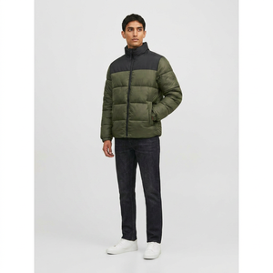 Blouson matelassé homme Hiver Automne 2026 en toile personnalisable avec col montant, logo frontal, respirant, séchage rapide, style urbain, vêtement d'extérieur - Product Image 1