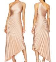 Robes longues plissées sexy en satin soyeux, nouvelle collection printemps, vente chaude, robes maxi décontractées élégantes pour femmes