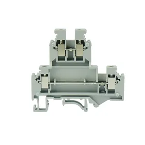 Plastic Nylon PA66 UKKB5 equivalent double level screw connection wiring connector din rail terminal blocks