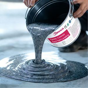 สีทาพื้นปูนซีเมนต์กันลื่น ทนทานต่อการสึกหรอ ลายหินอ่อน ปราศจากสารตัวทำละลาย เป็นมิตรต่อสิ่งแวดล้อม พร้อมทรายสีเคลือบพื้นอีพ็อกซี่ - Product Image 1