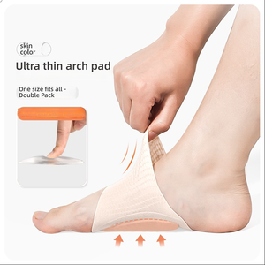 Semelles orthopédiques épaissies en silicone et élasthanne pour soutien de la voûte plantaire, adaptées aux pieds plats, à la supination du <span class=keywords><strong>pied</strong></span> et au soutien de la voûte plantaire élevée, et pour la correction de la déformation du <span class=keywords><strong>pied</strong></span>. - Product Image 5