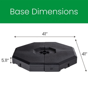 Negro diseño octogonal arena llena de agua Patio sombrilla de jardín paraguas de sombra de <span class=keywords><strong>sol</strong></span> Offset paraguas Base - Product Image 2