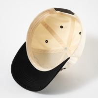 Casquette de baseball ajustable en sergé de coton bicolore structurée à 5 panneaux avec logo brodé personnalisé