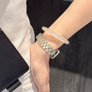 Correas de Reloj de Acero Inoxidable de Tres Cuentas para Xiaomi <span class=keywords><strong>Mi</strong></span> <span class=keywords><strong>Band</strong></span> 10/9/8 <span class=keywords><strong>Pro</strong></span>/<span class=keywords><strong>7</strong></span>/6 y Pulseras Metálicas para Redmi 5/4/3 Versión <span class=keywords><strong>NFC</strong></span> - Product Image 3