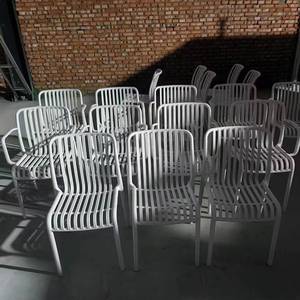 Nordic Hot <b>Sale</b> Modern Stacking PP Polypropylene Plastic Dining <b>Chairs</b> with Arms Home Furniture Customized Color - Product Image 3