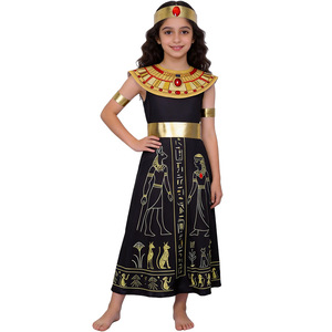 Costume de reine égyptienne pour enfants, ensemble de robe Cléopâtre, 8-13 ans, costume de performance cosplay - Product Image 1