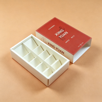 Boîte d'emballage en carton écologique de luxe personnalisée, pliable, avec dix compartiments, séparateurs, doublure en éponge, gaufrée